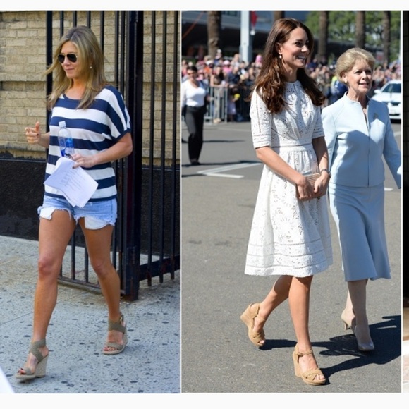 STUART WEITZMAN Oneliner Wedges nude Size 8 - Picture 11 of 13